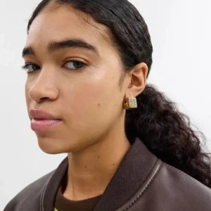 Boucle d’oreilles cube matelassées