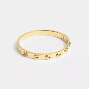 Bracelet Jonc à Charnière Signature Avec Clous