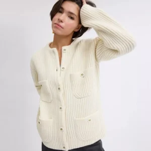 Cardigan à poche oversize