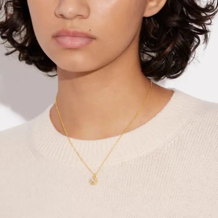 Collier à Pendentif Avec Perle En Cristal Signature
