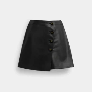 Jupe en cuir asymétrique