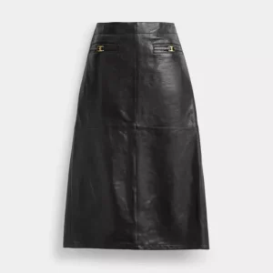 Jupe Longue En Cuir