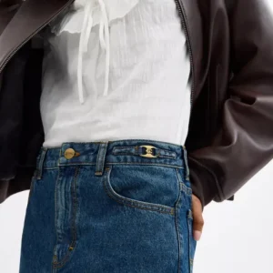 Jupe maxi en denim avec C traditionnel