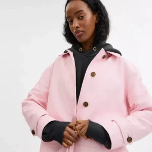Manteau coupe-vent en cuir