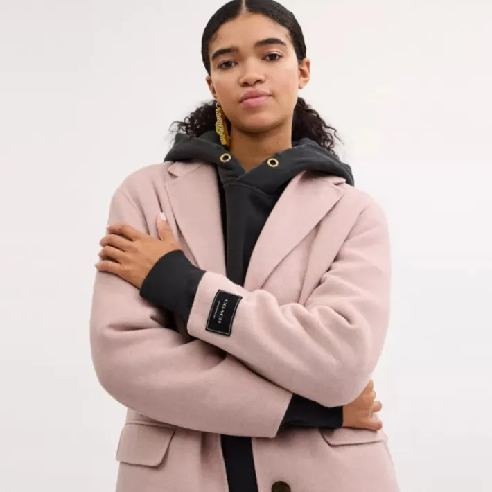 Manteau en laine double face