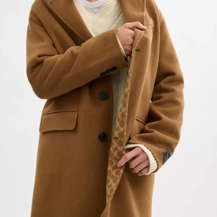 Manteau en laine double face