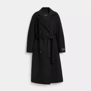 Manteau long en laine