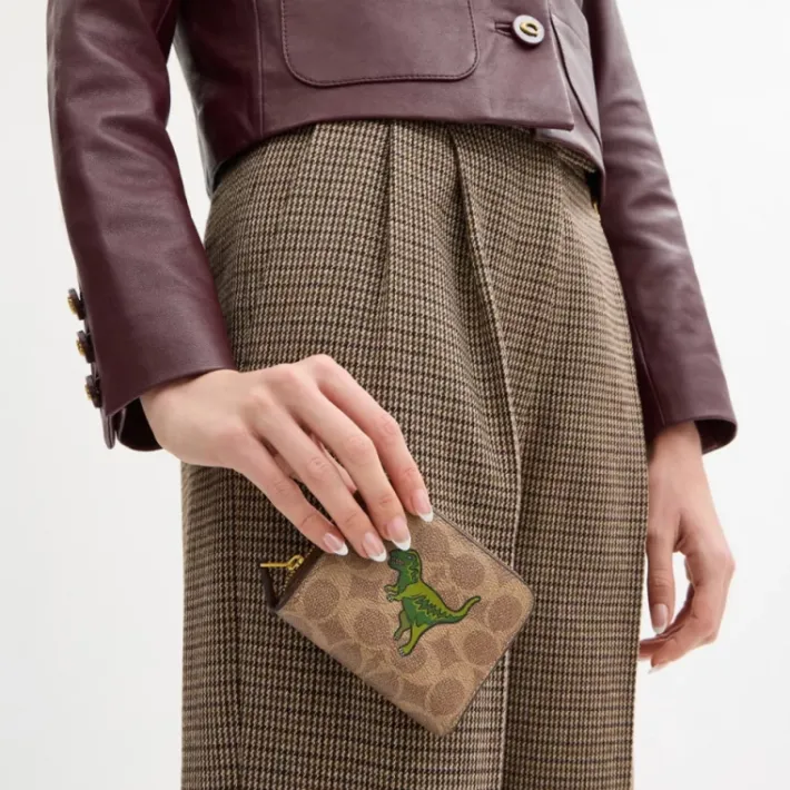 Portefeuille à deux volets Essentiel en toile exclusive avec motif Rexy
