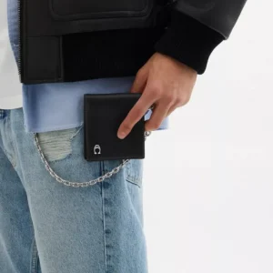 Portefeuille à deux volets avec chaîne