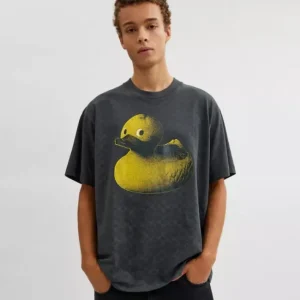 T-shirt décontracté canard exclusif en coton biologique