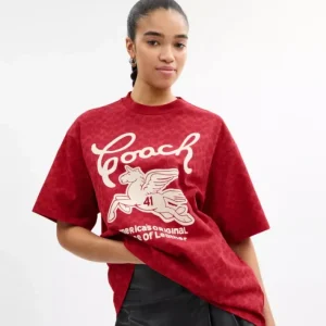 T-shirt pégase signature décontracté en coton biologique