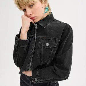 Veste Courte En Denim En Coton Biologique