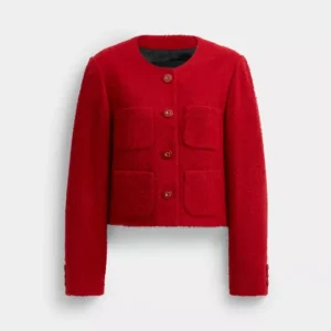 Veste en coton bouclé