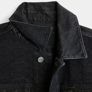 Veste En Denim Noir En Coton Biologique