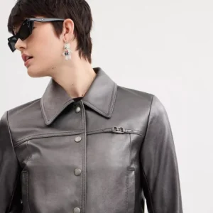 Veste métallique Héritage rétrécie signature