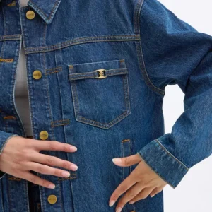 Veste trucker en denim avec C traditionnel